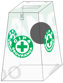 Urna Piramidal em Acrílico Transparente para CIPA / Sorteios