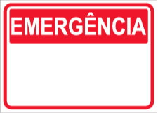 Placa de Sinalização "EMERGÊNCIA"
