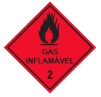 Adesivo de Gás Inflamável