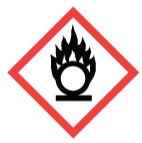 Adesivo de aviso de material oxidante