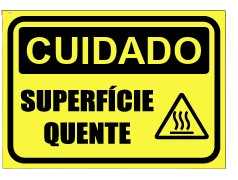 Placa de Cuidado - Superfície Quente
