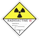 Adesivo de material radioativo categoria 3
