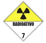Adesivo de material radioativo categoria 4