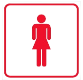 Placa de Sanitário Feminino