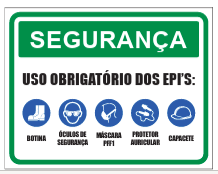 Placa de Uso Obrigatório de EPI